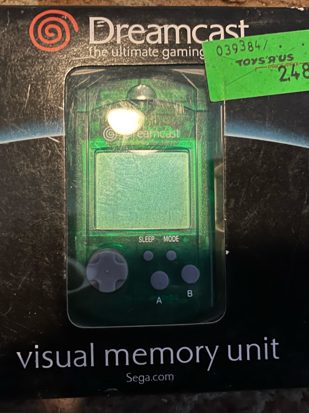 Official Sega Dreamcast Visual Memory Unit (VMU) - Green in Box (CIB)